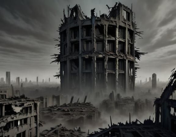 Post-Human Apocalypse: Decaying City Inferno