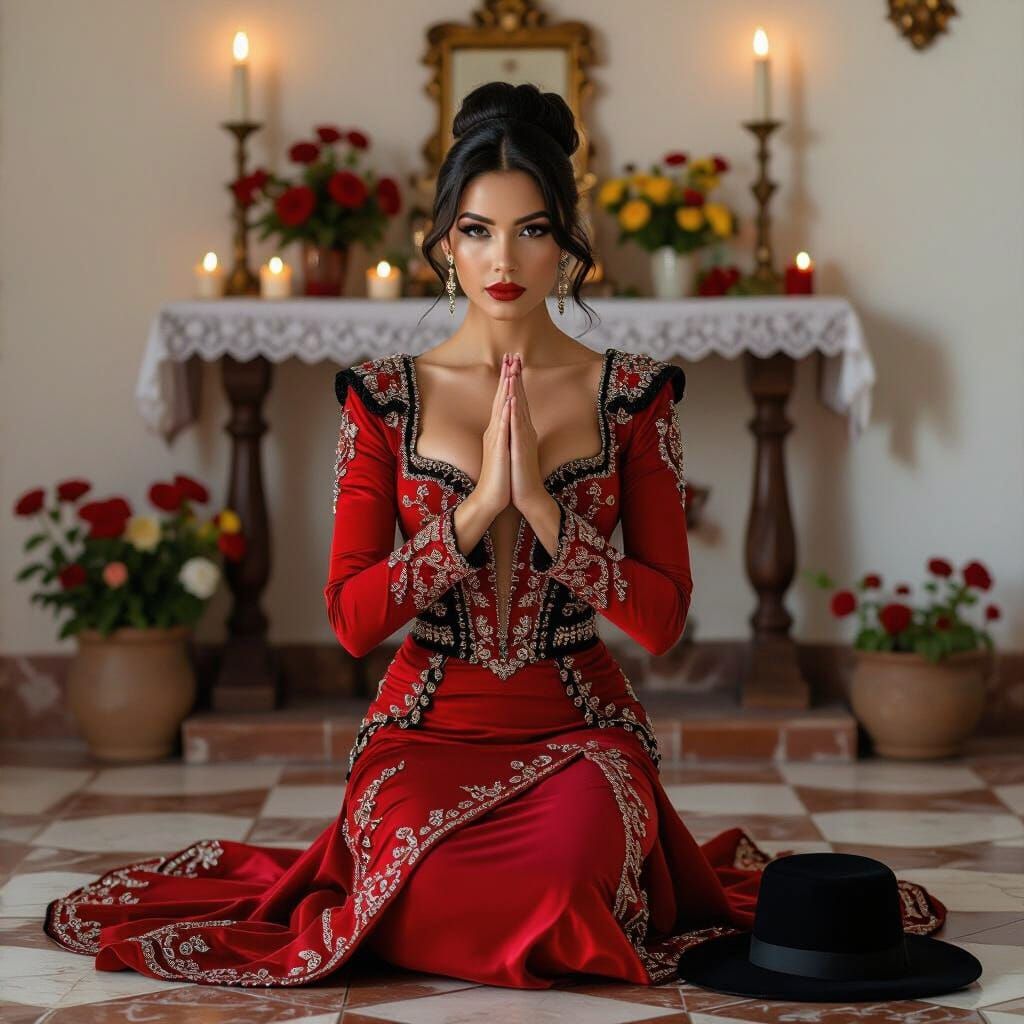 PRAYING BEFORE CORRIDA