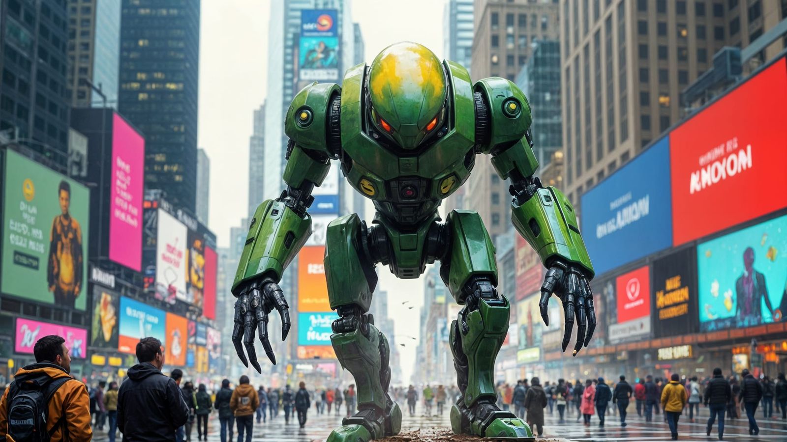 Steampunk Battle Robot Wreaks Havoc in Times Square