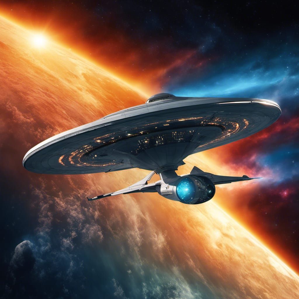 USS Enterprise Exploring New Worlds in Space