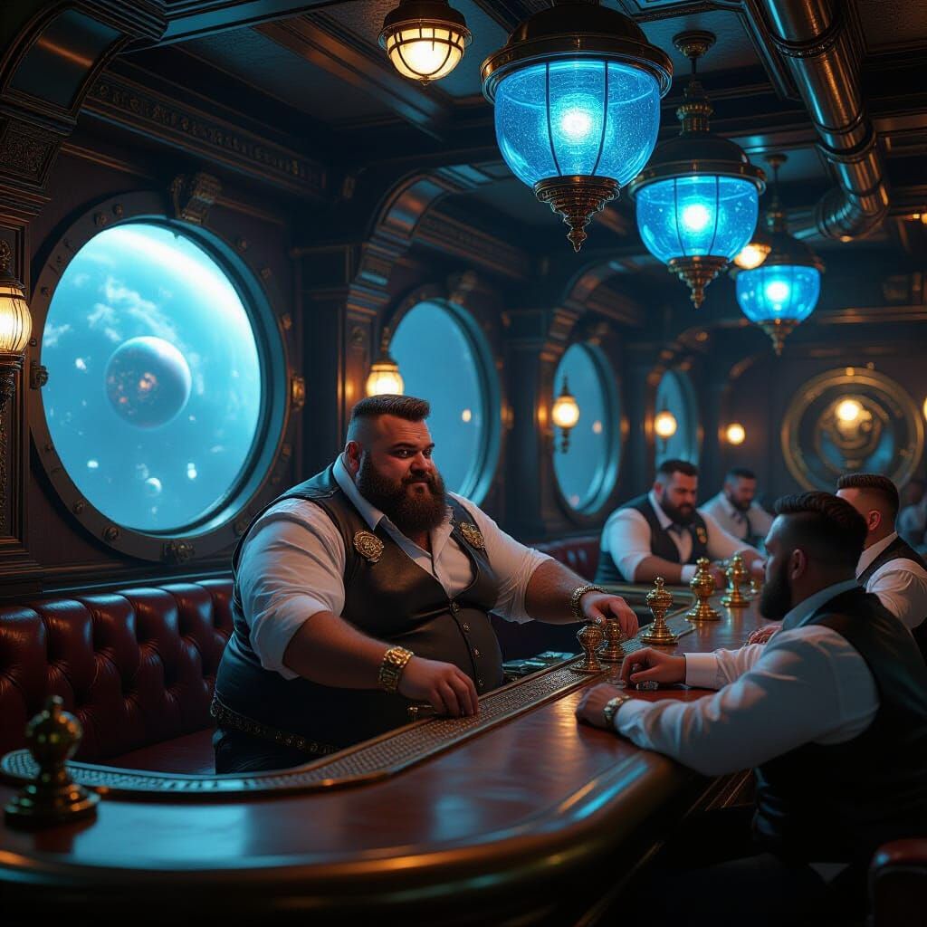 Gay Steampunk Nightclub with Alien Views