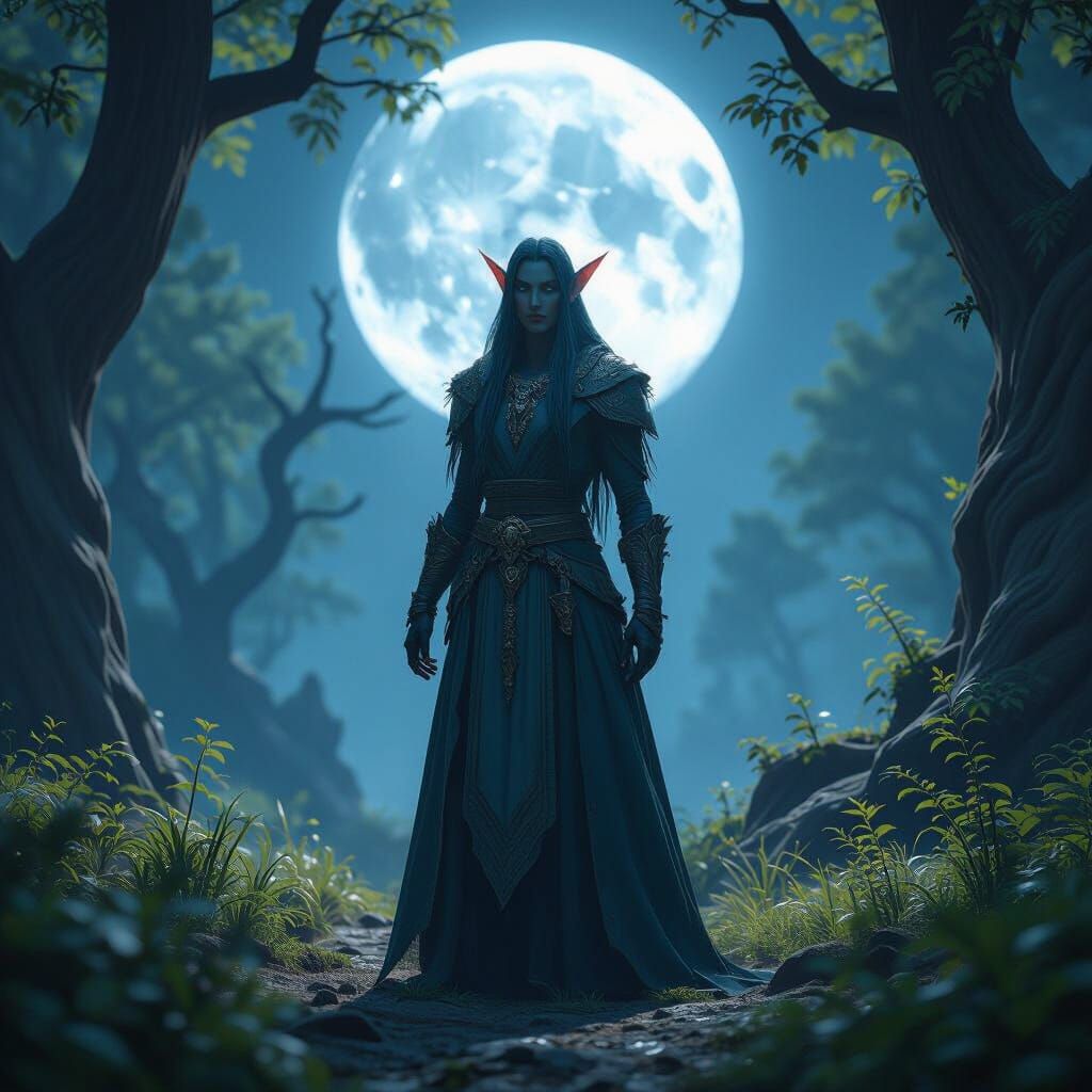 Mystic Druid in Sacred Grove, 3D Masterpiece