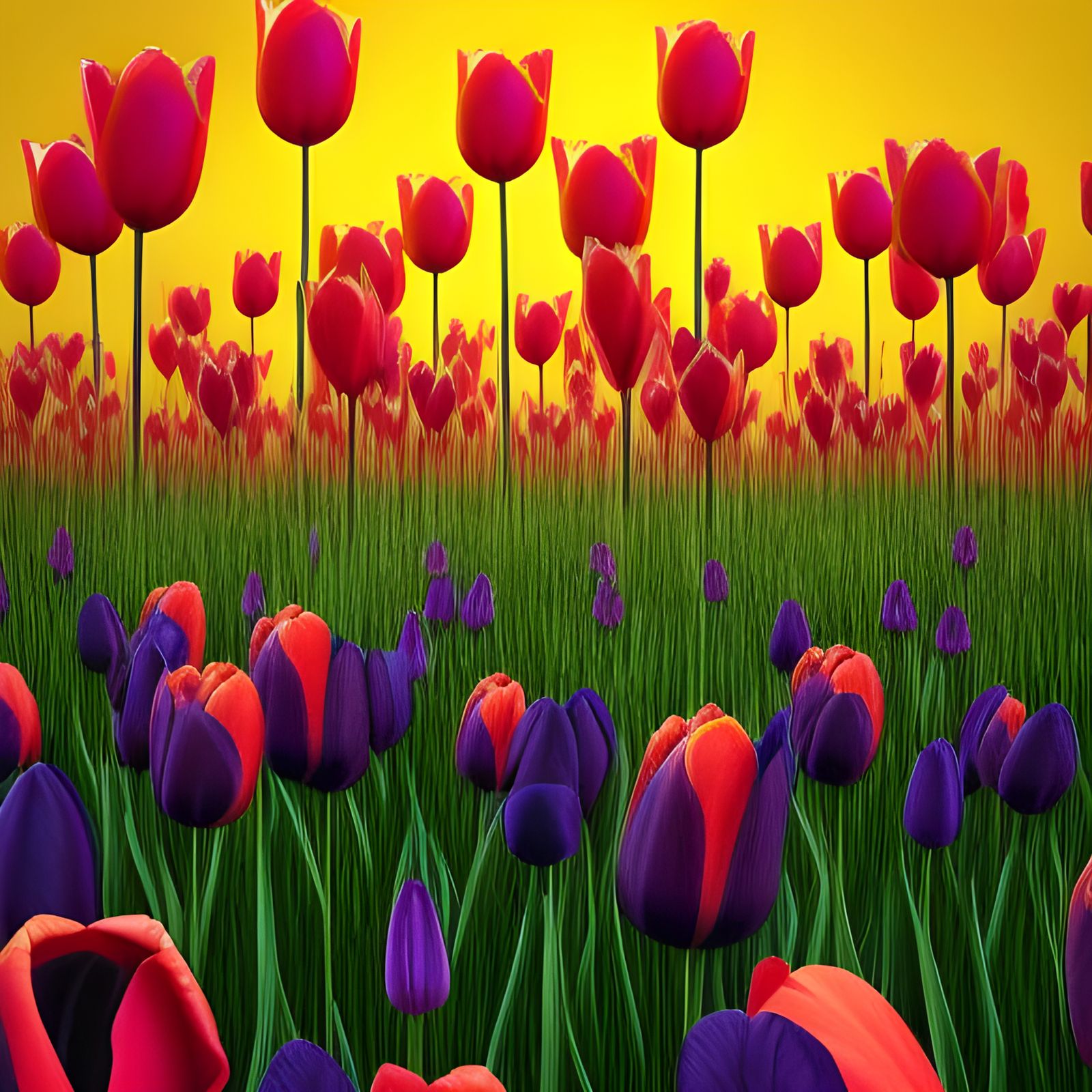 Hyperrealistic Tulips Emerge From Windmills