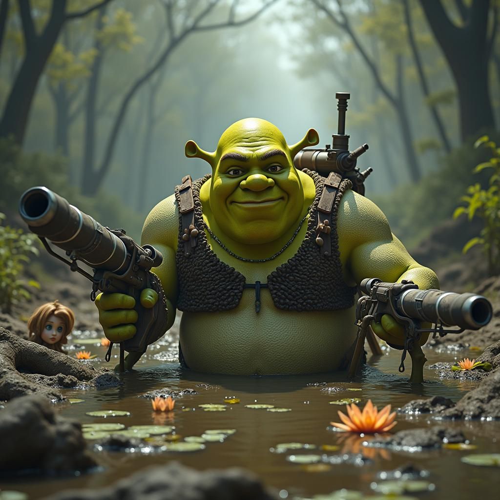 Shrek's Mud Bath: A Cinematic Digital Matte Painting
