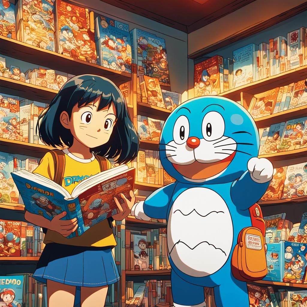 Ema, Maika and Doraemon with Multilingual Books