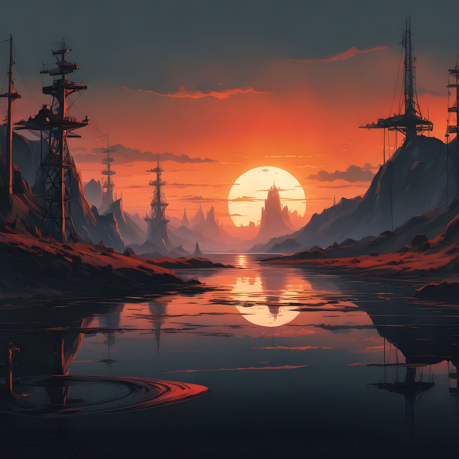 Luxurious Liquid Chrome Abstraction in 3D Digital Art