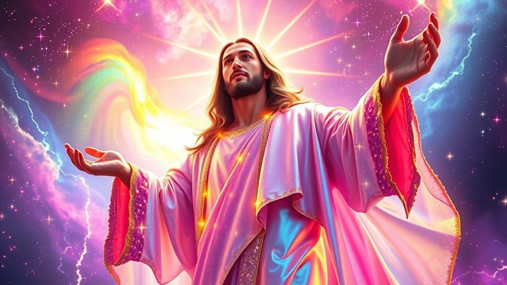 Jesus Ascends in Celestial Glory