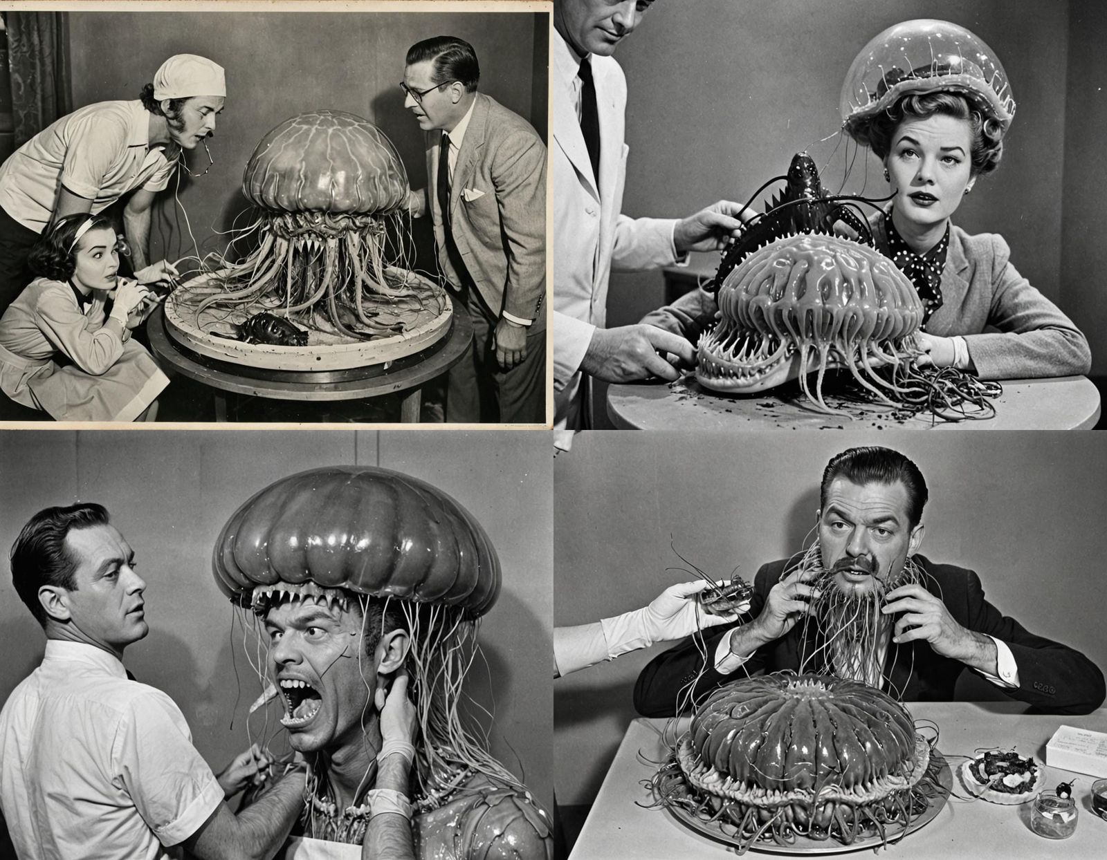 1950s Hollywood Horror: Jellyfish Brain Shark Lobotomy