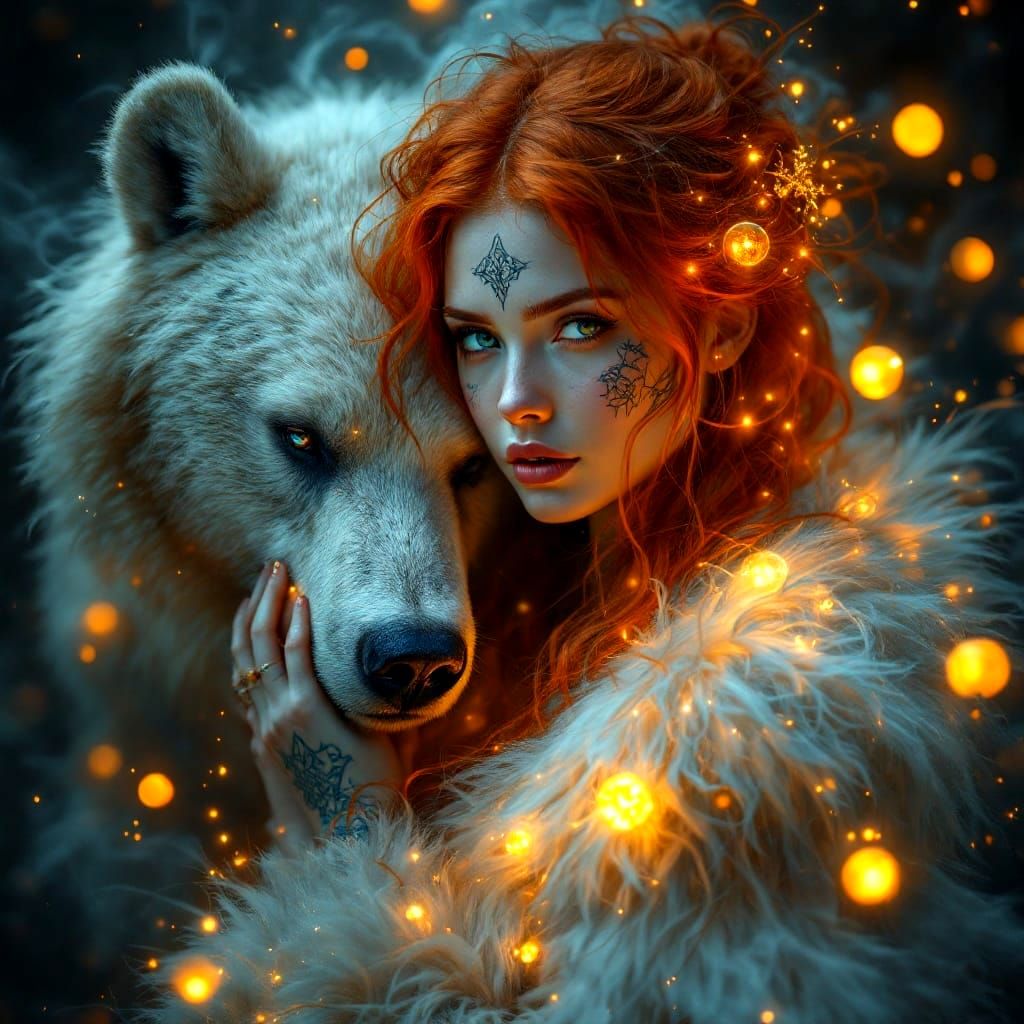 Mystical Warrior Spirit Radiates Otherworldly Beauty in Ench...