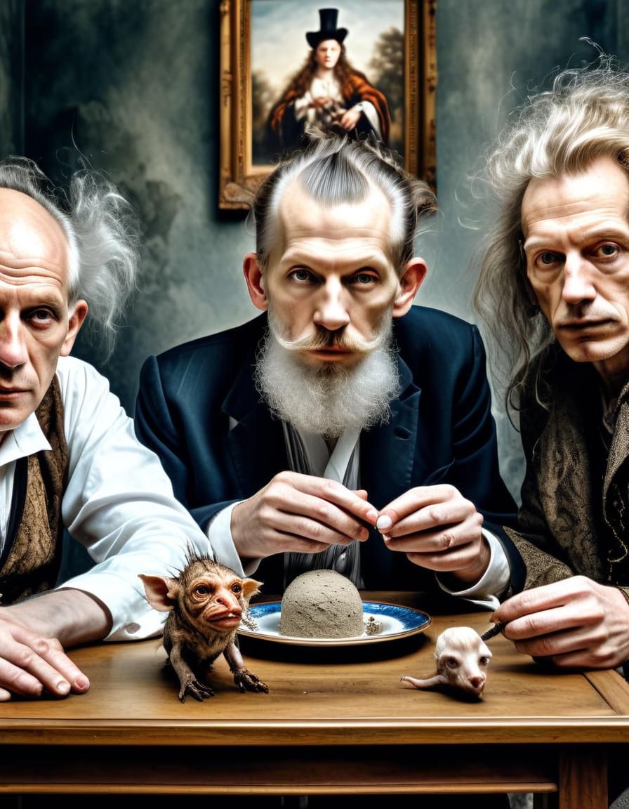 Exotic Portraits in Hyperrealistic Surreal Galaxy Scene