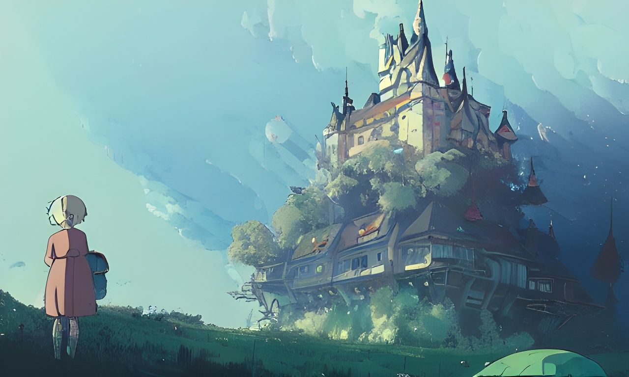 Studio Ghibli's Castle in the Sky: Digital Illustration