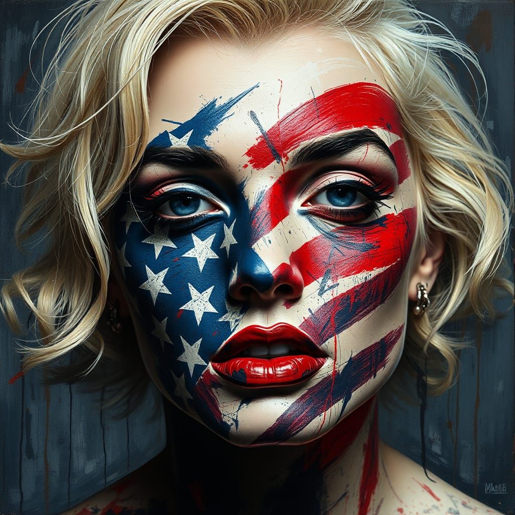 Abstract Portrait in the Style of Pollock and de Kooning