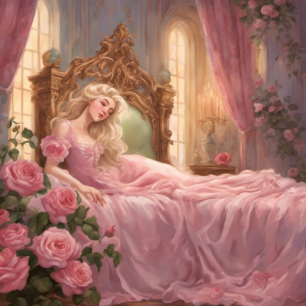 Sleeping Beauty in Rococo Tower Room