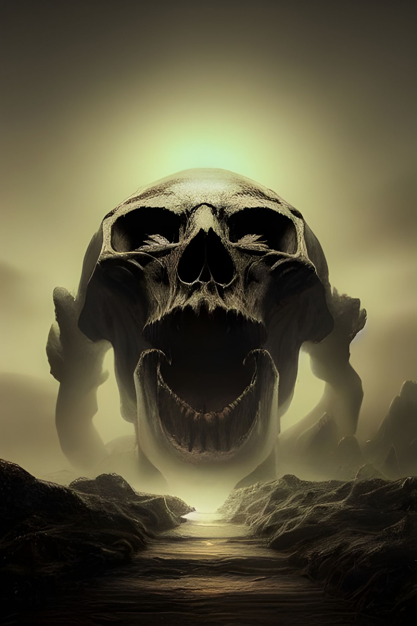 Hyperrealistic Skull Monster Photoillustration