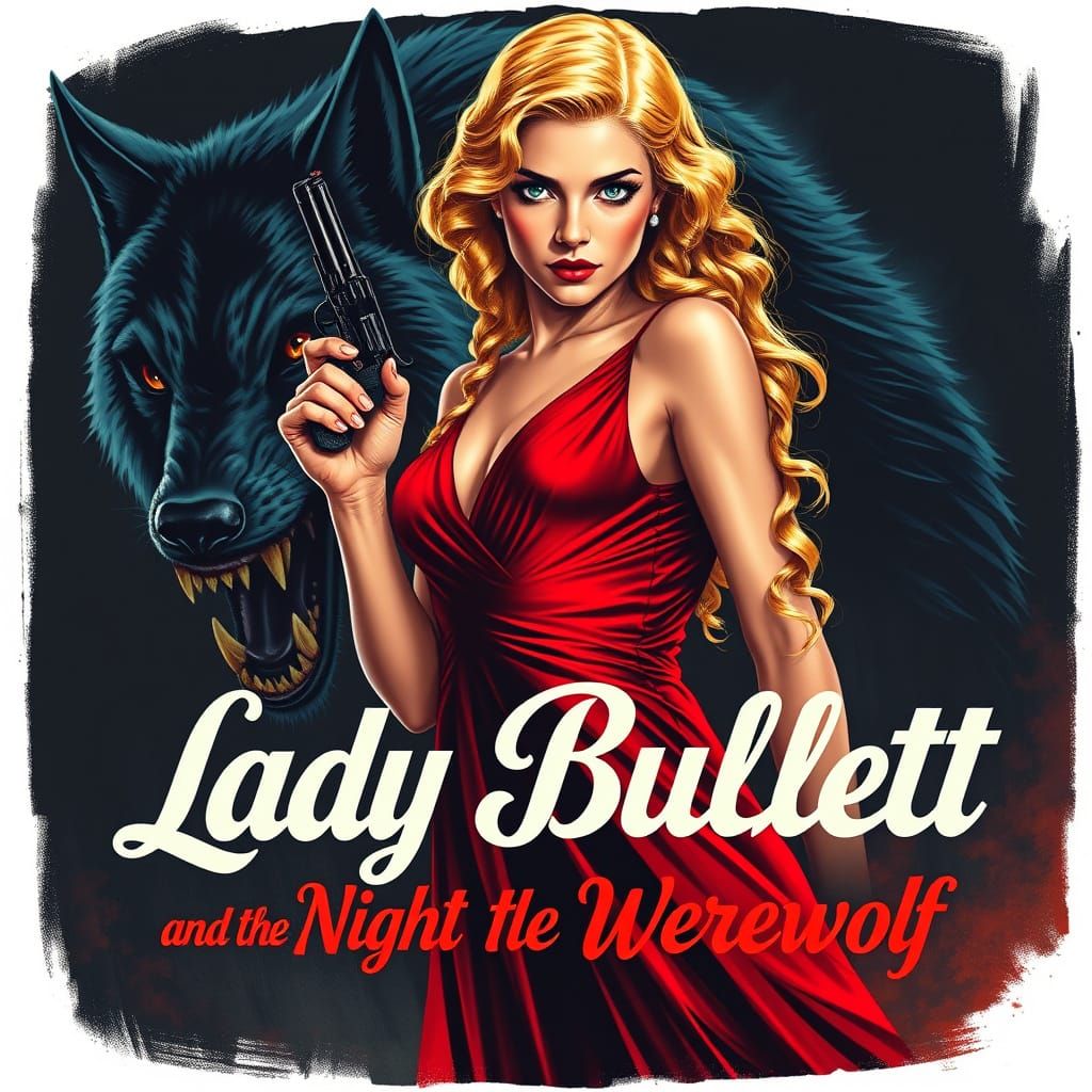 Glamorous Gunwoman Confronts Werewolf in 1930s Style