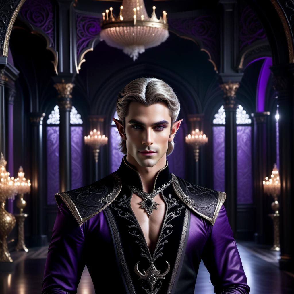 Elegant Elf Prince in Dark Court