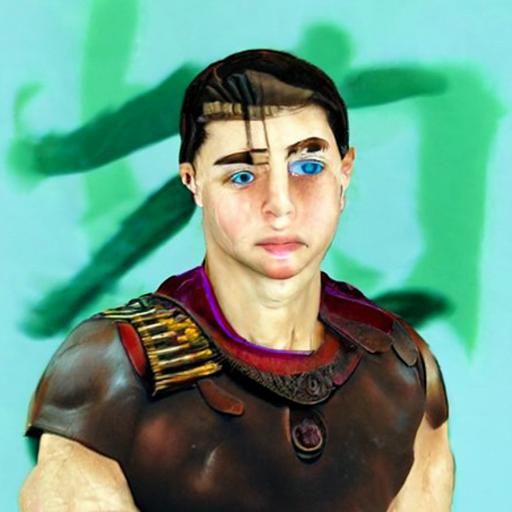 Realistic Portrait of a Boy with Heterochromia