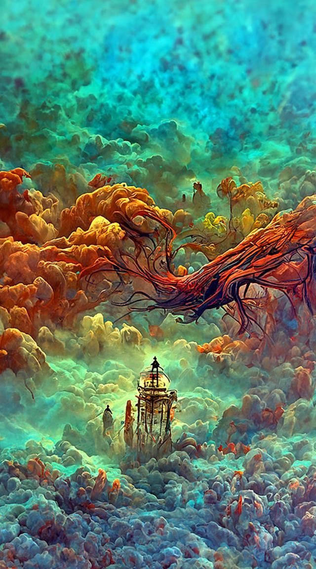 Dark and Mysterious Painting in Hyperrealist Style