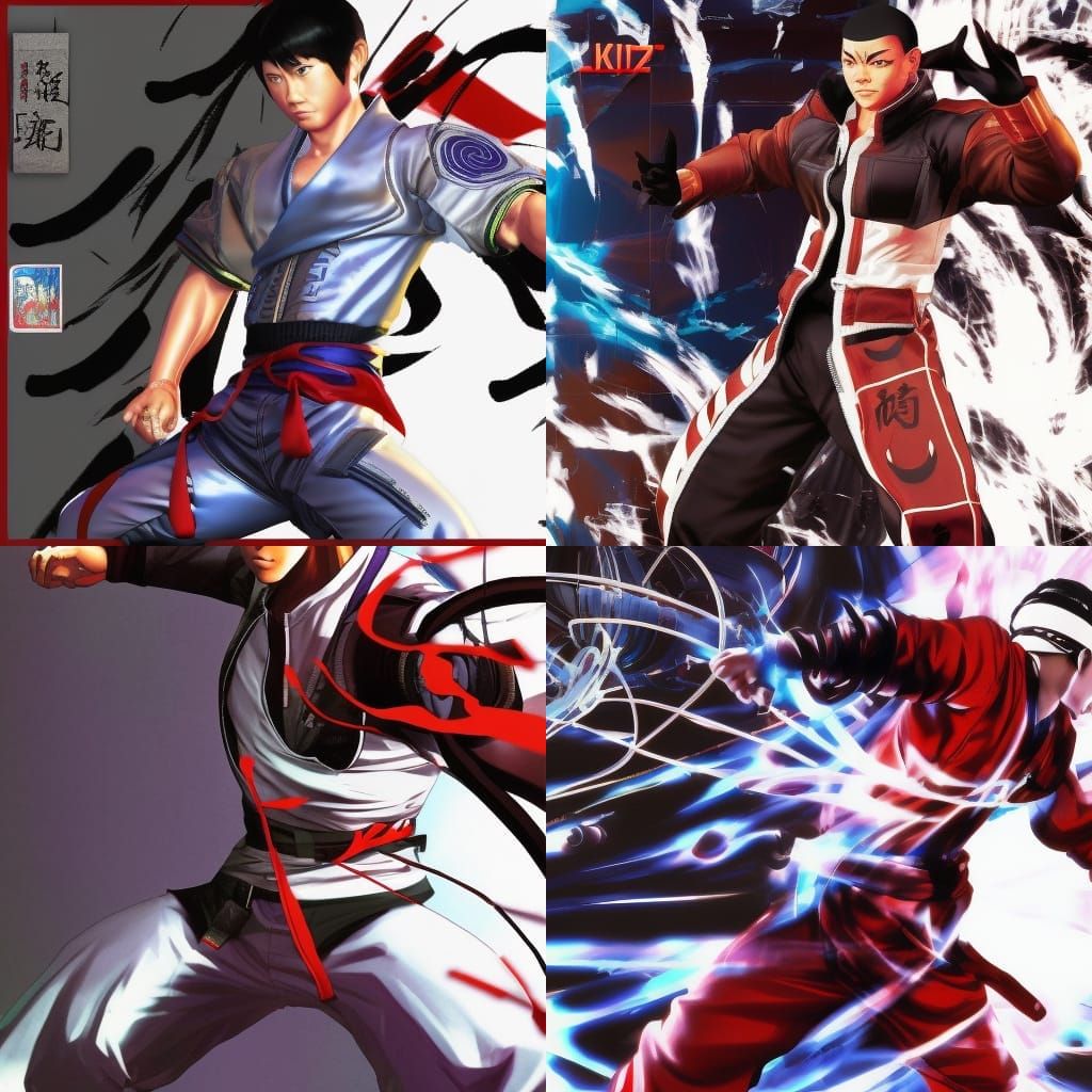 Martial Artist Portrait in Comic Book Style