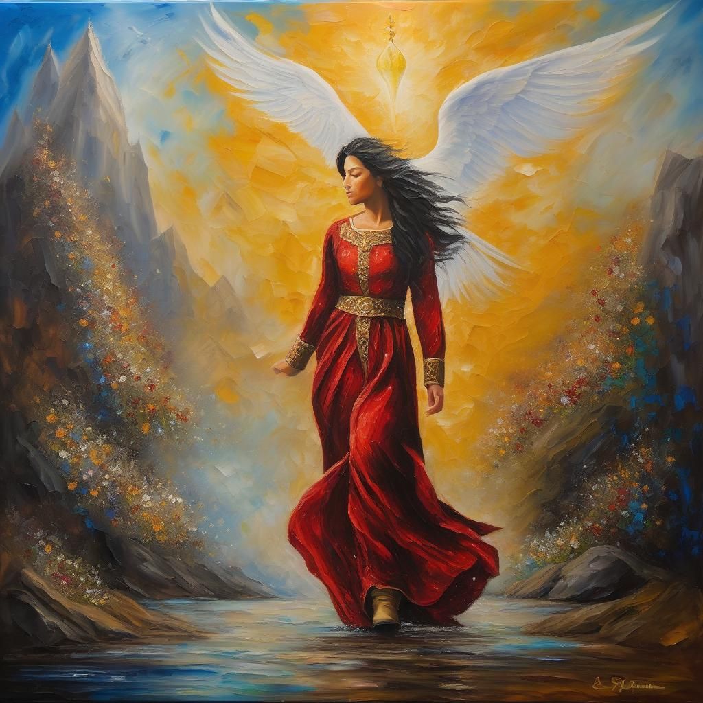 Apocalyptic Oil Painting with Impasto Brushstrokes