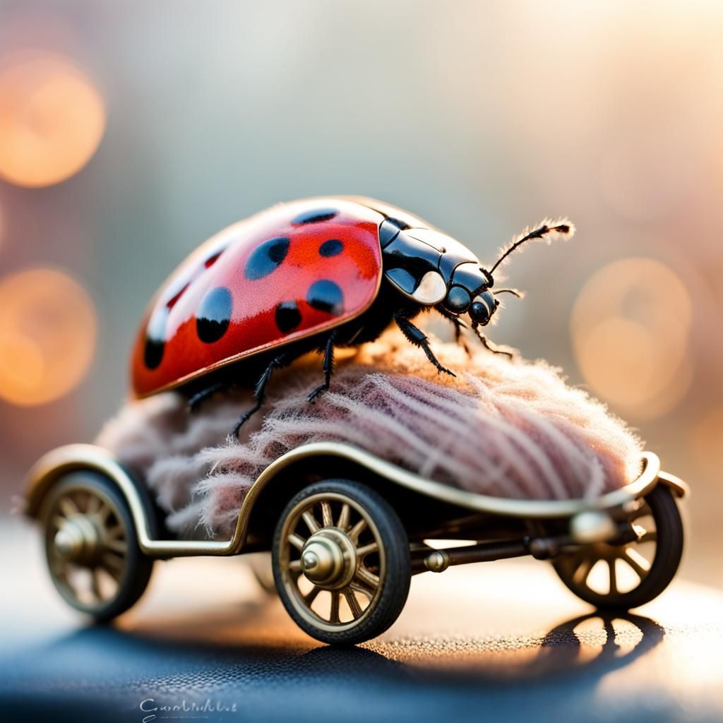 Steampunk Ladybug Home on Wheels