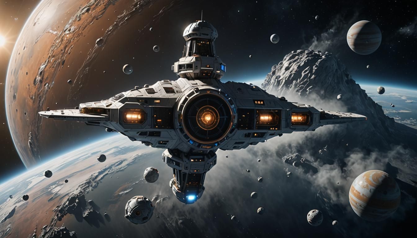 Colossal Interstellar Spacecraft for Planetary Exploration