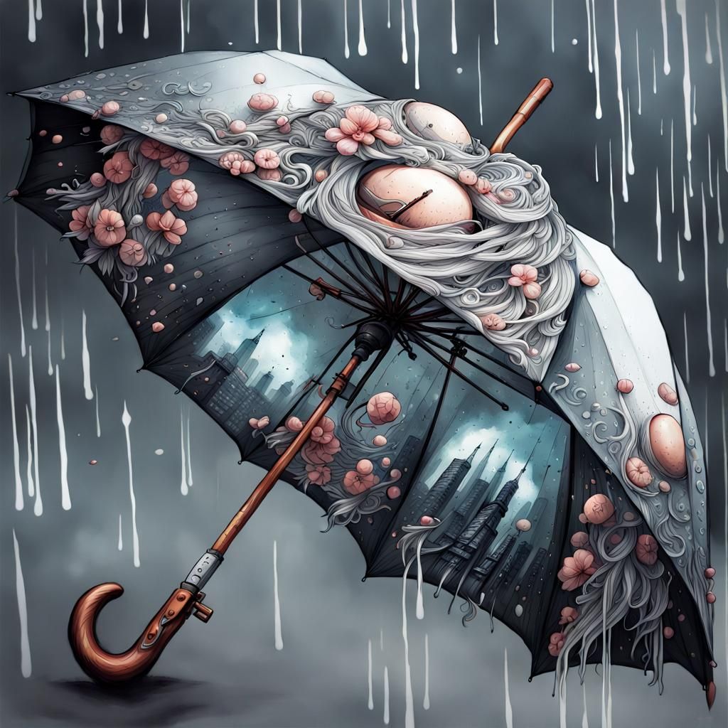 Intricate Umbrella in Kerby Rosanes Style