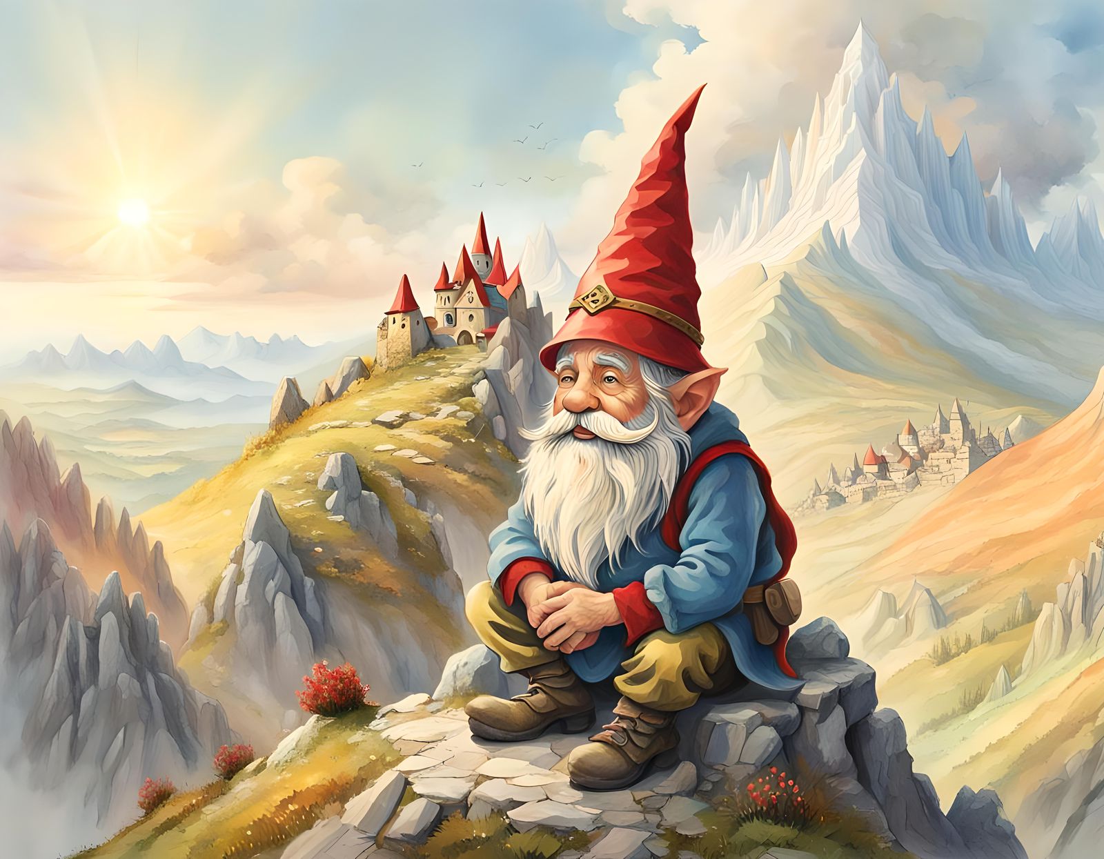 Wise Gnome Dreams of Futuristic London