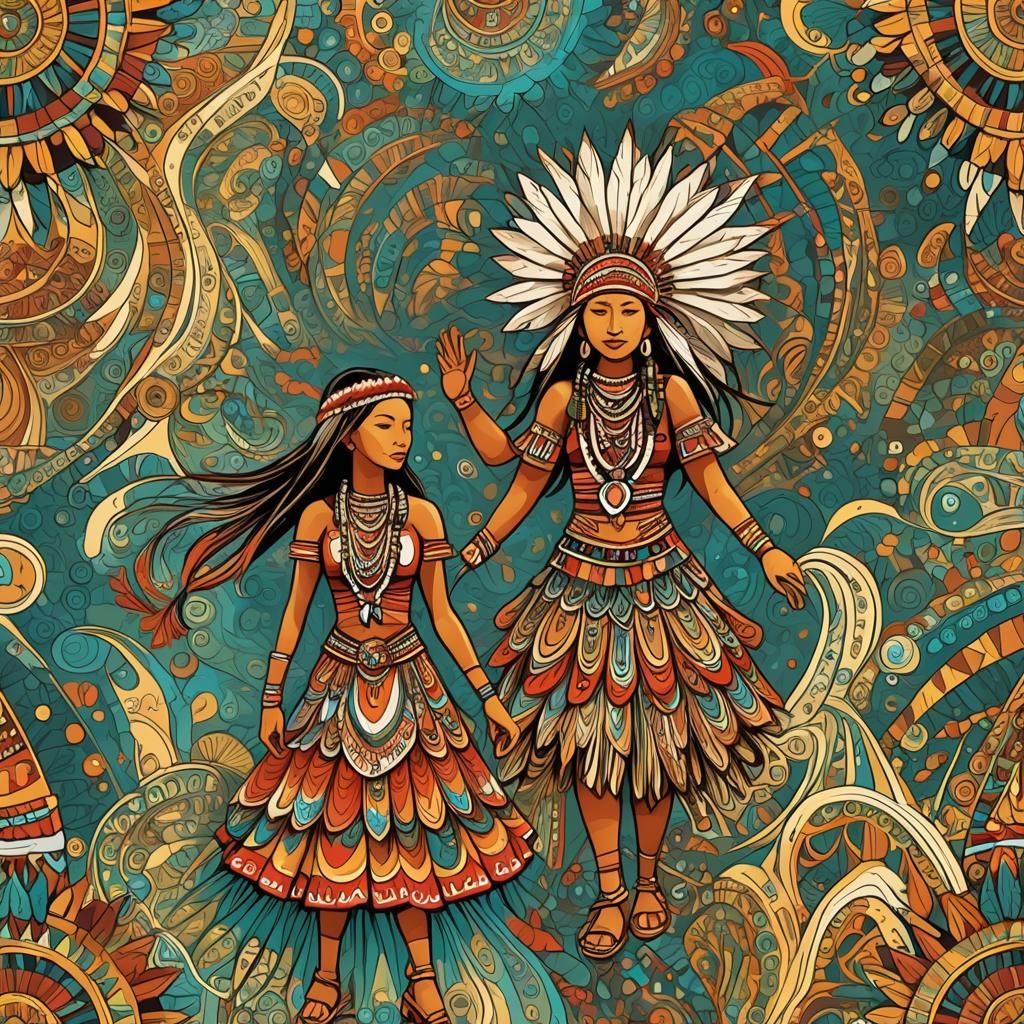 Jingle Dress Dancer at Indigenous Pow Wow