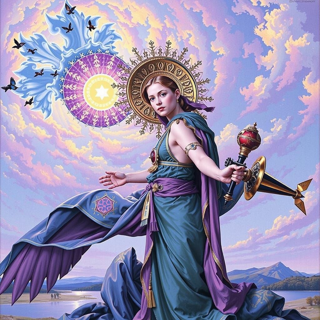 Intricate Geometric Curves and Spirals in Abstract Art