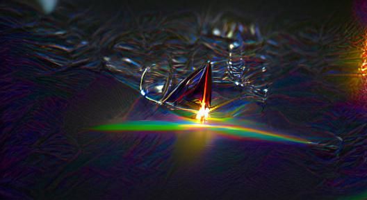 Light Beam Refraction Emerging from Darkness in 3D