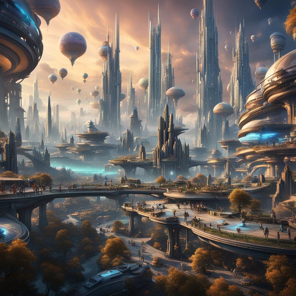 Futuristic Tomorrowland City Concept Art in Unreal Engine