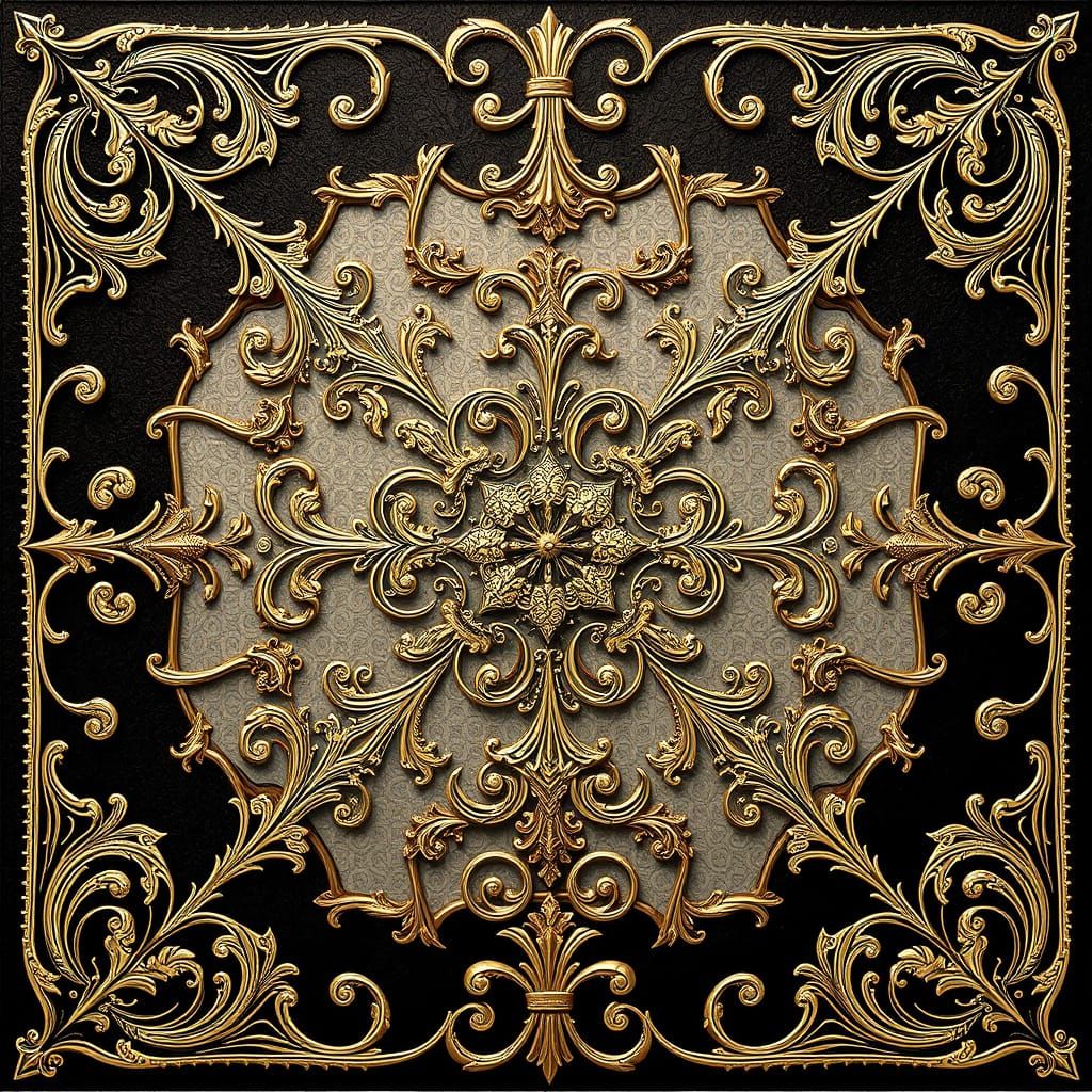 Victorian Filigree Art Nouveau Pattern