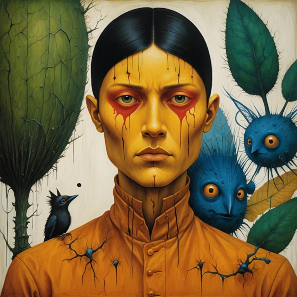 Surrealist Dreamscape with Imaginary Creatures