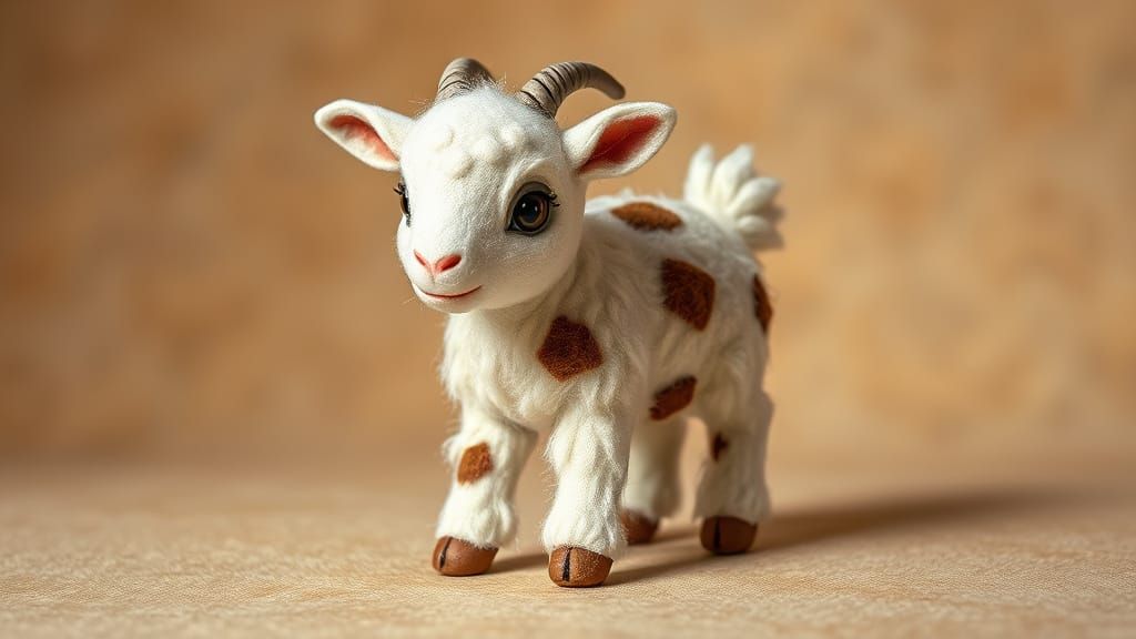 Felt Fabric Baby Goat
