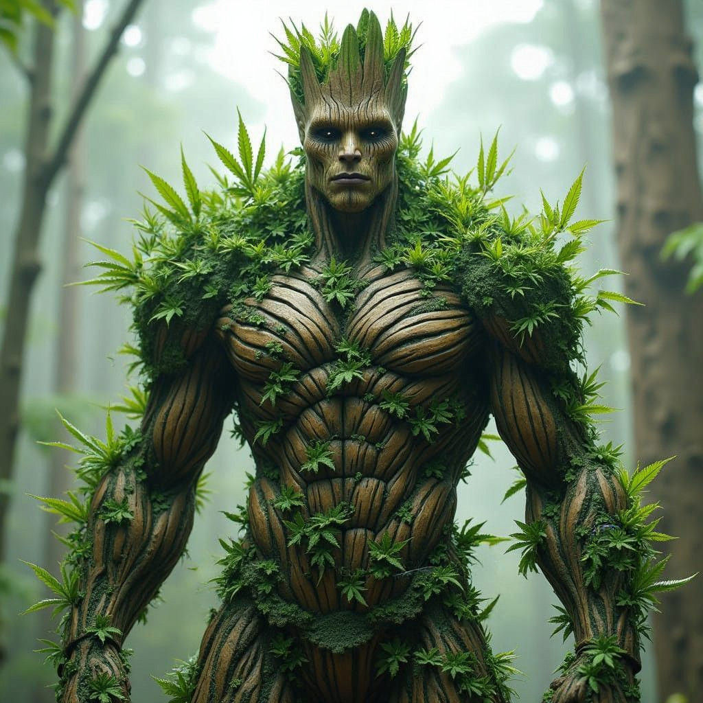 Marijuana Groot in Iron Armor