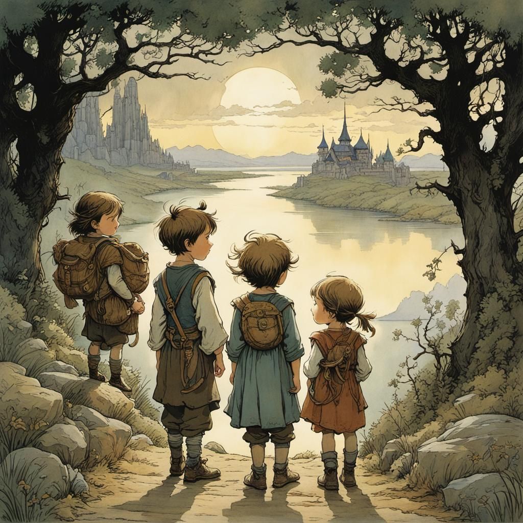 Cute Siblings Welcomed by Grandfather in Heartwarming Family...