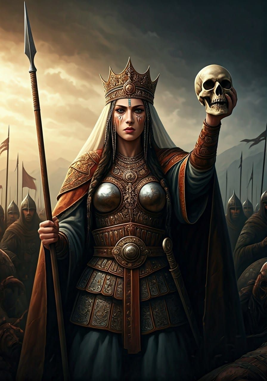 Scythian Queen Tomyris in Regal Splendor