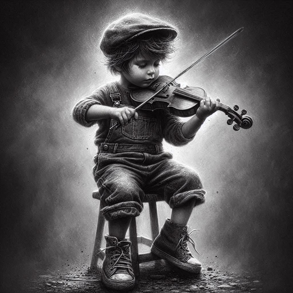 Classic Charcoal Drawing