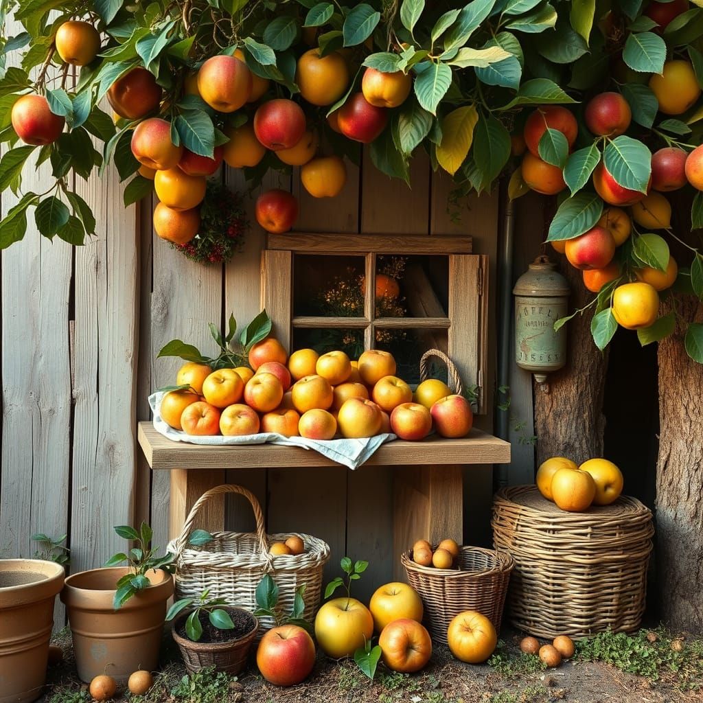 A Futuristic Apple Fruit House in Vibrant Digital Art