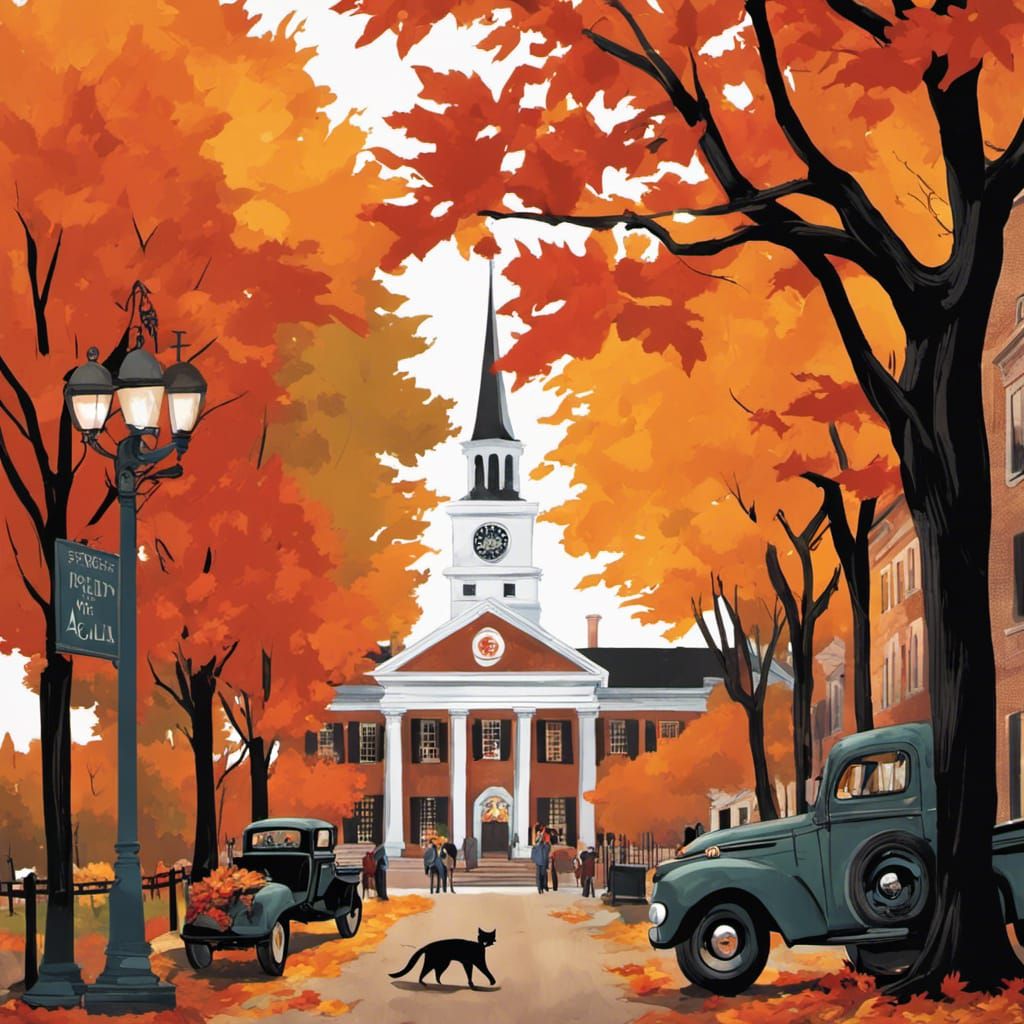 Autumn in Salem: A Graphic Novel Scene
