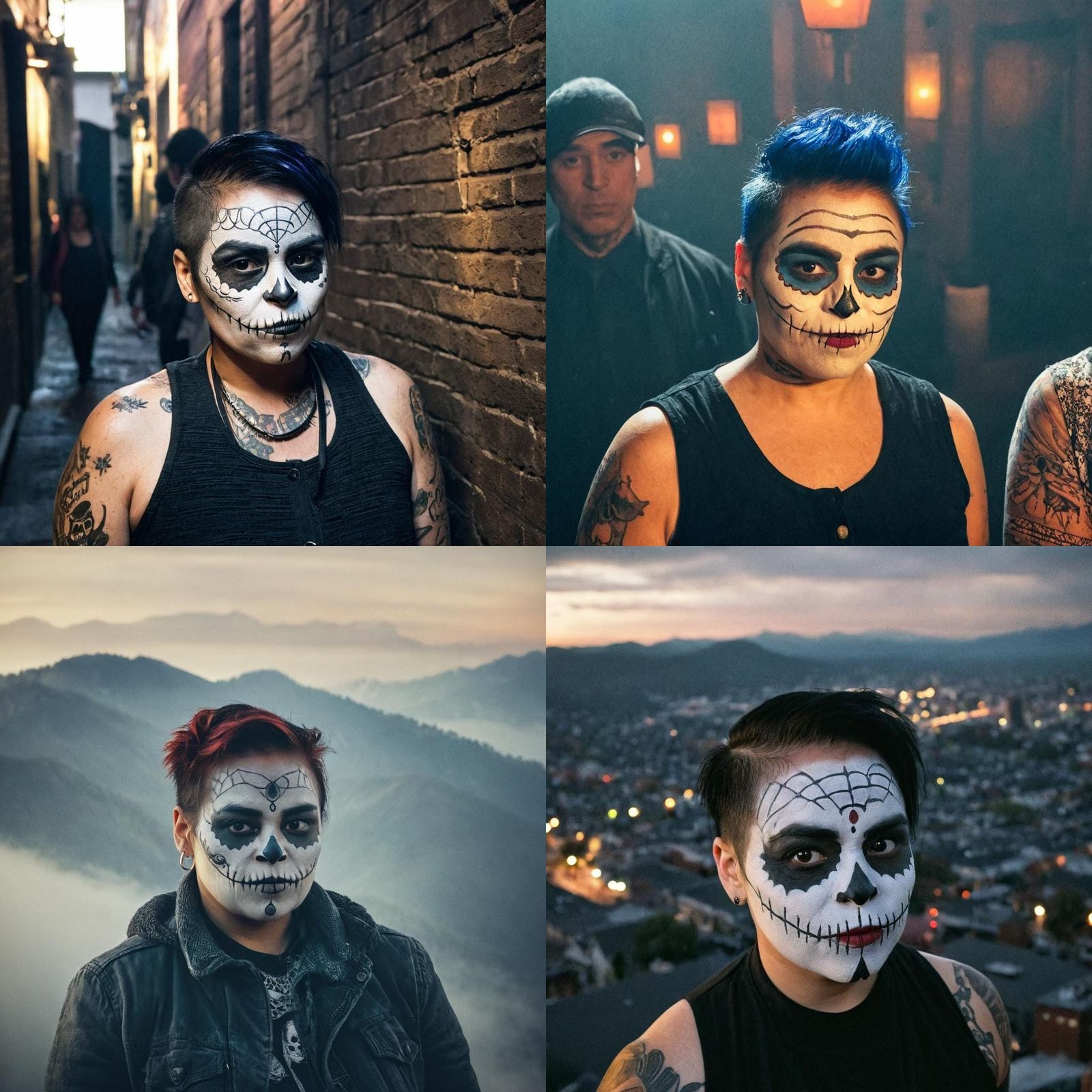 Day of the Dead Face Paint Portrait