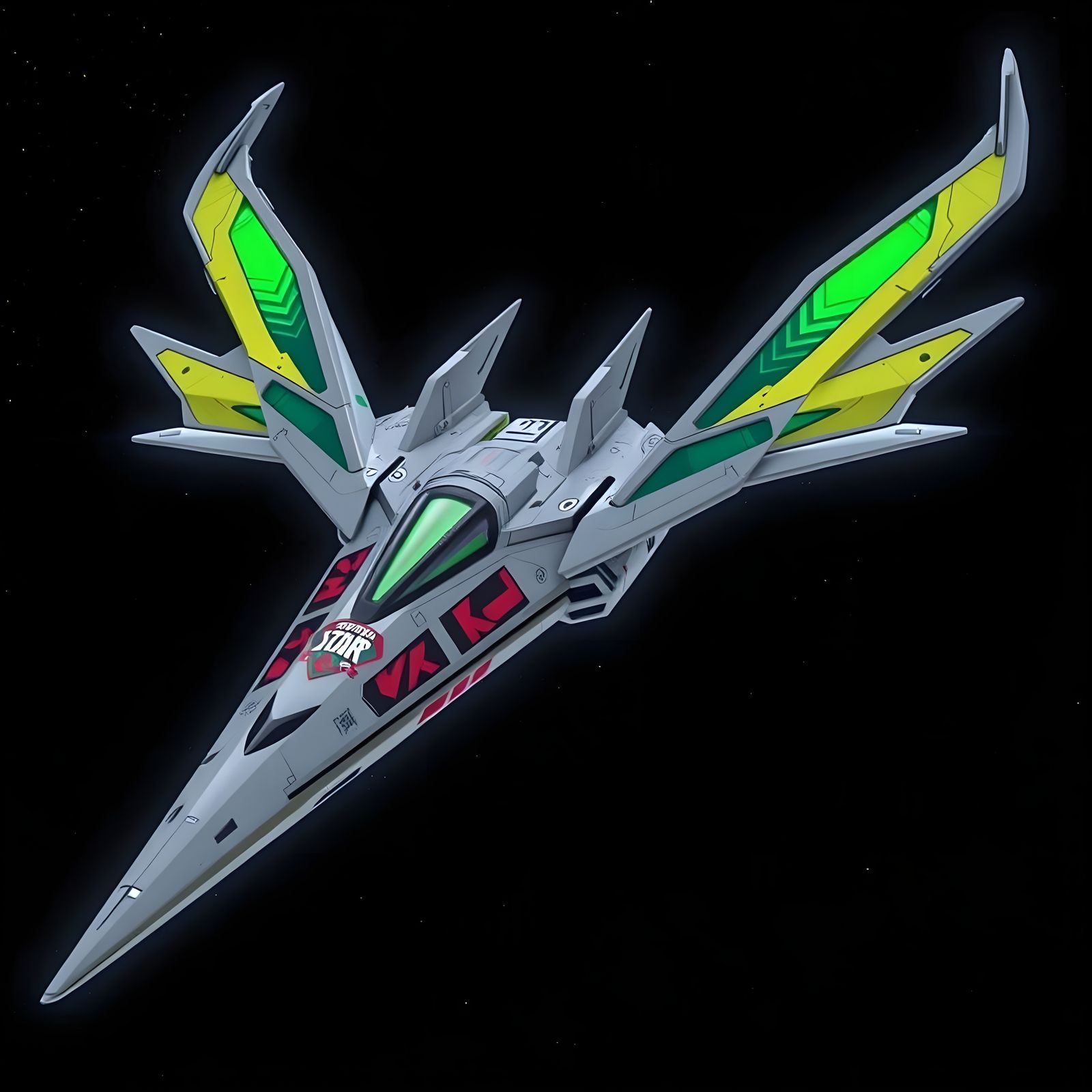 Arwing Spacecraft with Improved Symmetry, 3D Render