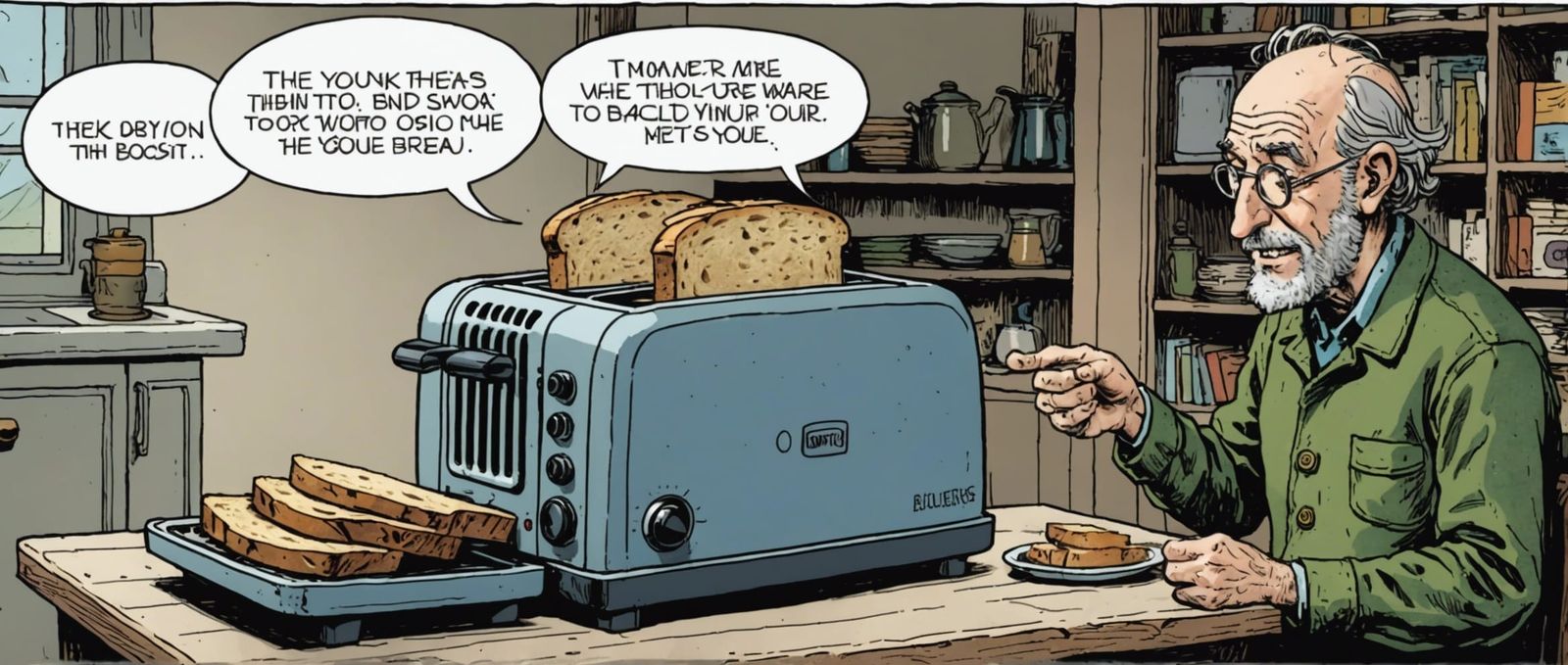 The toaster and toast talked back to Hector