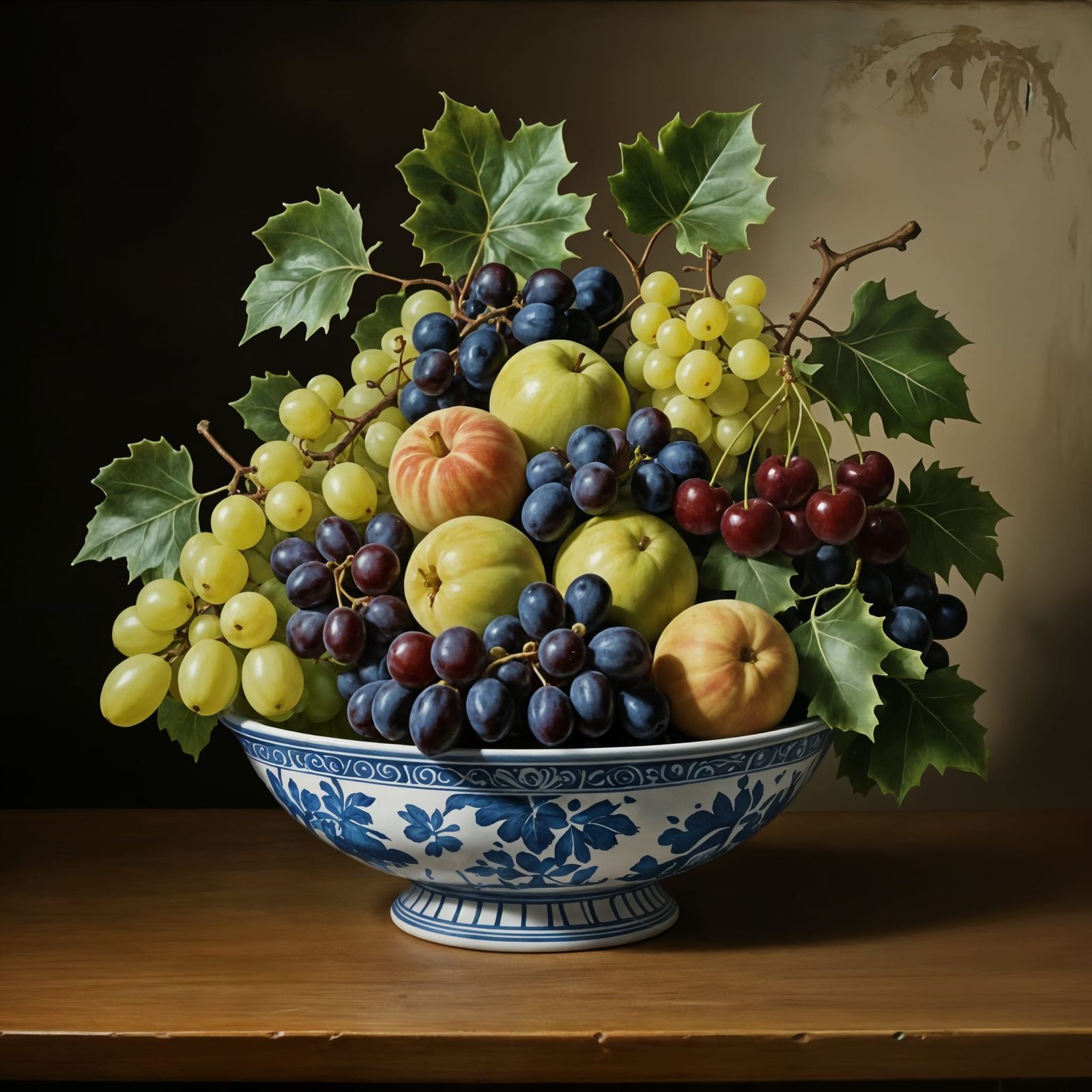 Baroque Still Life: A Fruit Bowl in Caravaggio's Style