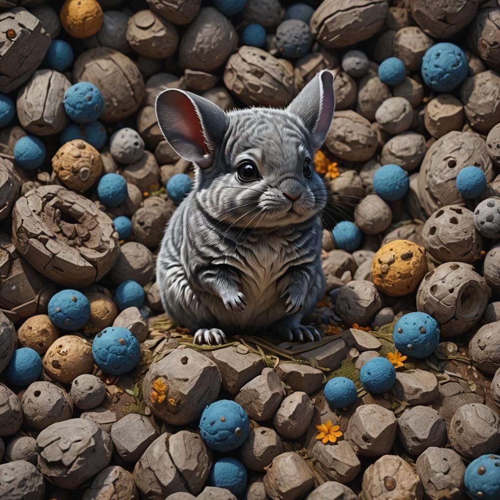 Fantastical Baby Chinchilla Detailed Matte Painting