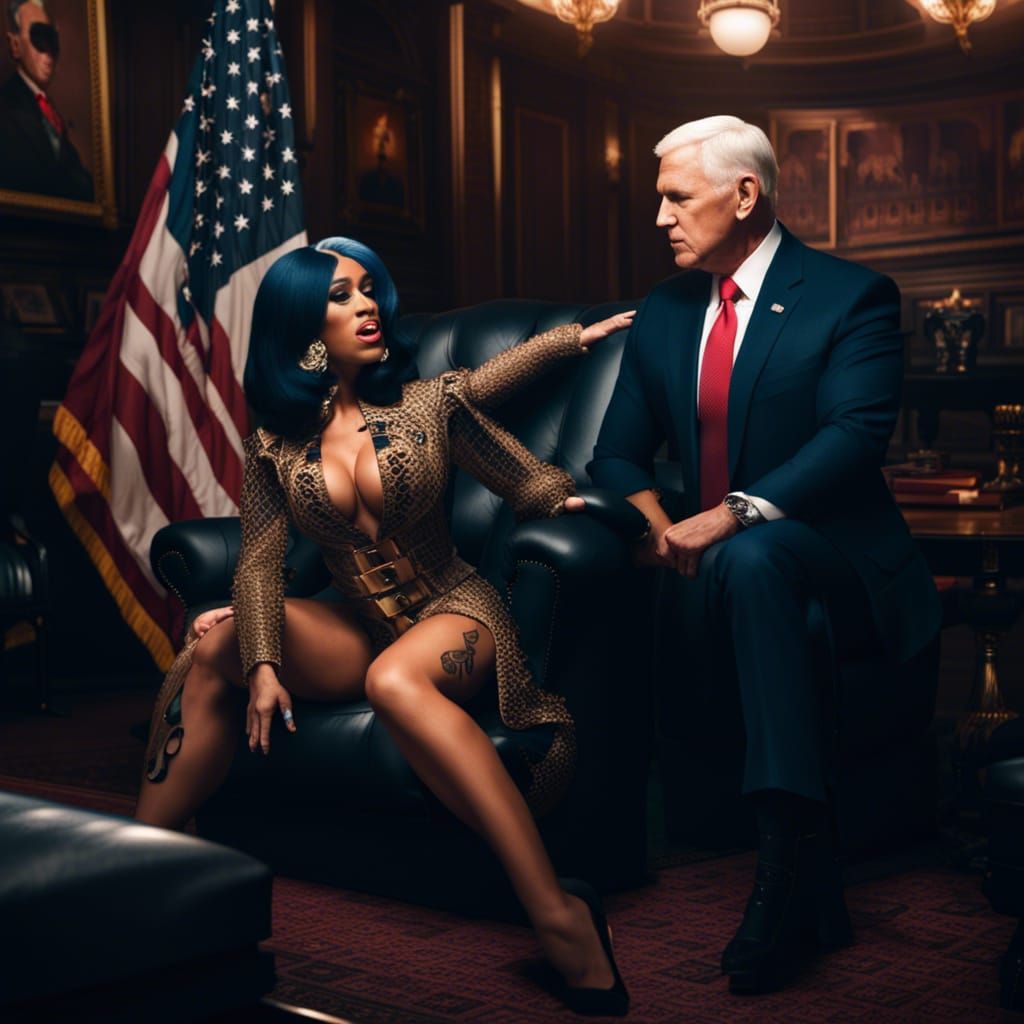 Cardi B and Mike Pence