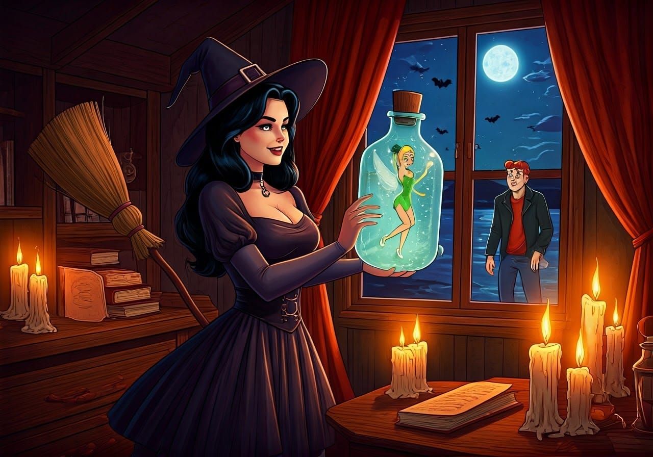 Veronica the Witch with Bottled Tinkerbell, Fairycore Comic ...