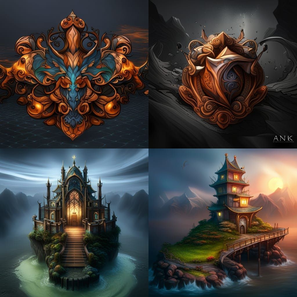 Detailed Ankh Tattoo Design in Matte Painting Style