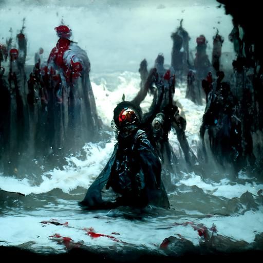 Ocean of Blood: Gothic Horror Landscape